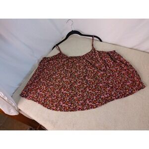 Old Navy Golden Brown Flow Boho chic Peasant Crop Tank Top Spaghetti Straps SZ L